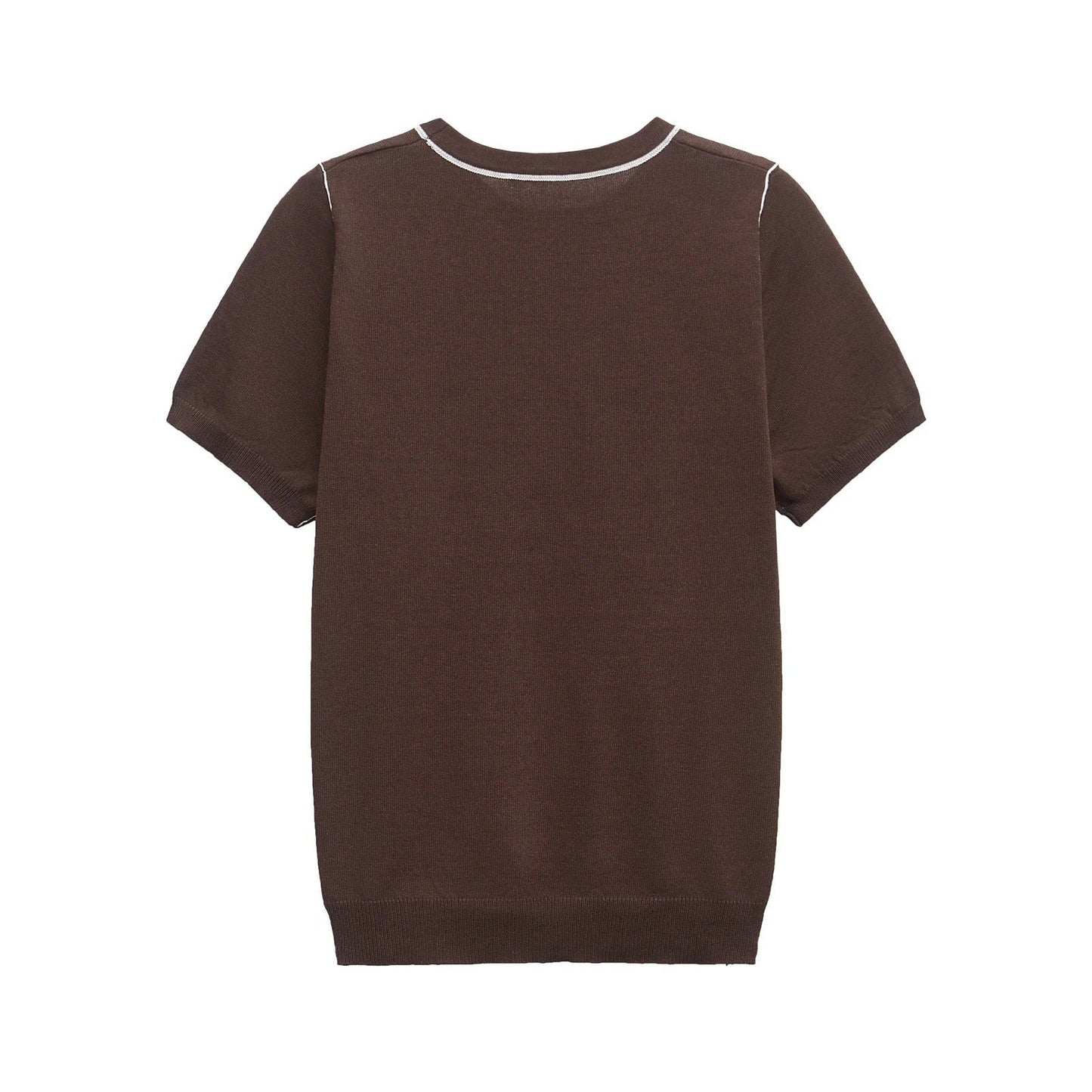 Dam T-shirt Kortärmad Bomull Klassisk 8