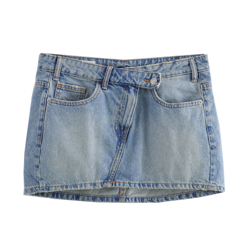 Variant image for Dam A-Line Kjol Hög Midja Stretch Denim-5