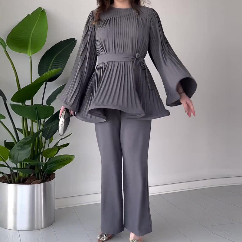 Dam Swing Suit Batwing Ärmar Polyester-4
