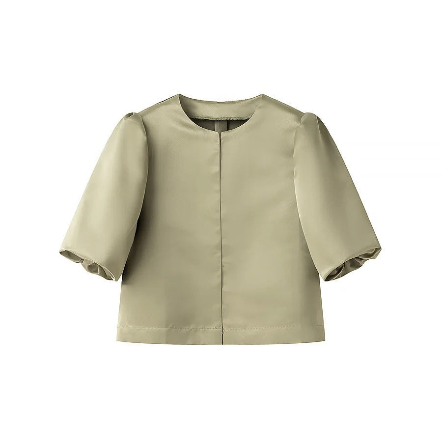 Variant image for Kvinnors Jacka Puffärmar Lätt Material Elegant Snitt-1