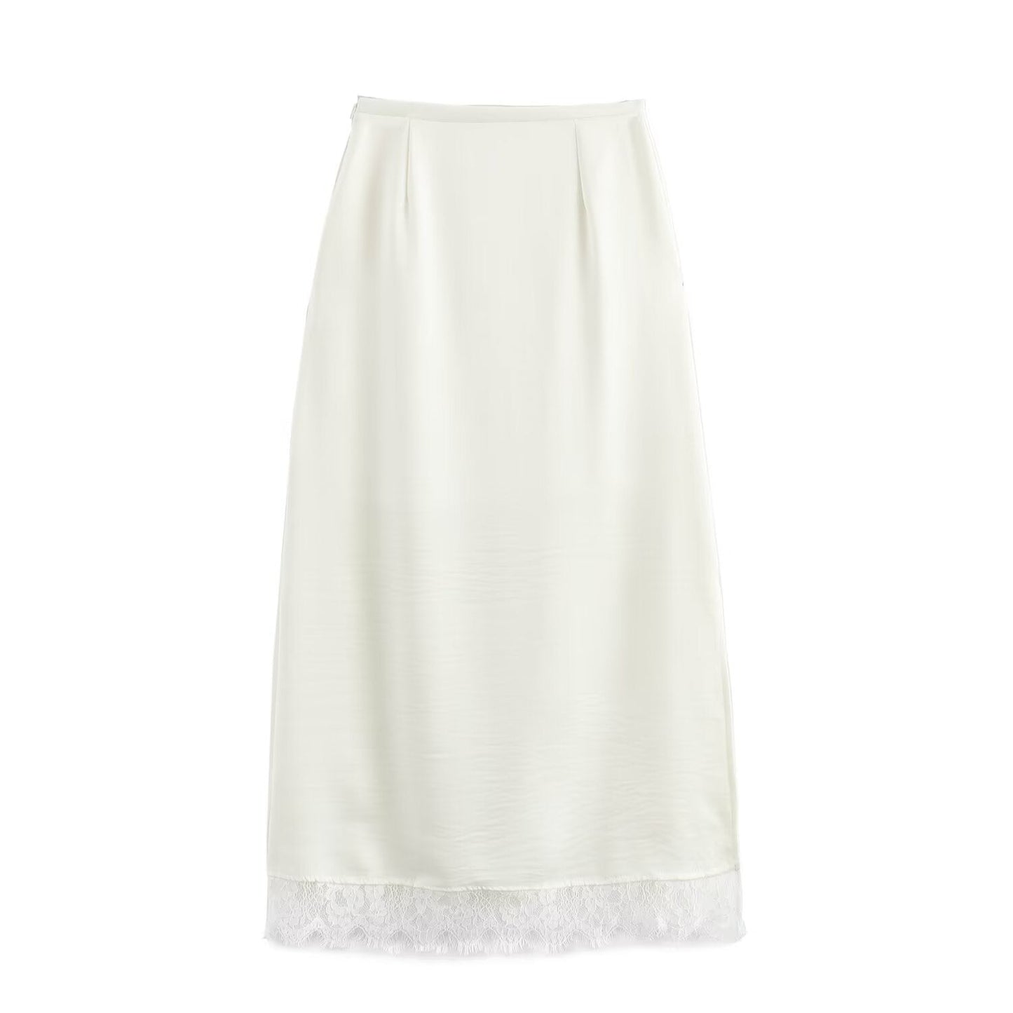 Dam Midi Kjol A-linjeformad Polyester-4