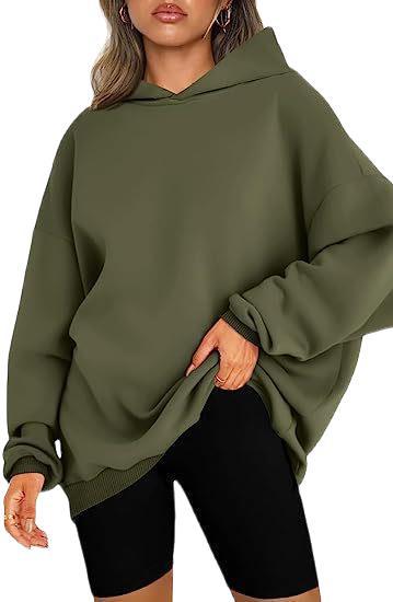Överdimensionerad Fleecejacka Dam med Huva i Mjuk Polyester – Trendig Patchworkdesign och Långärmad Komfort 5