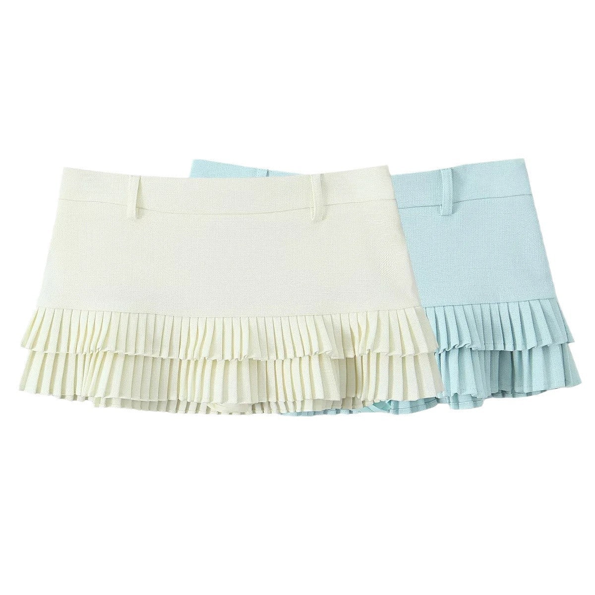 Kjol Dam Ruffles Elastisk Midja Högkvalitativt Tyg-6