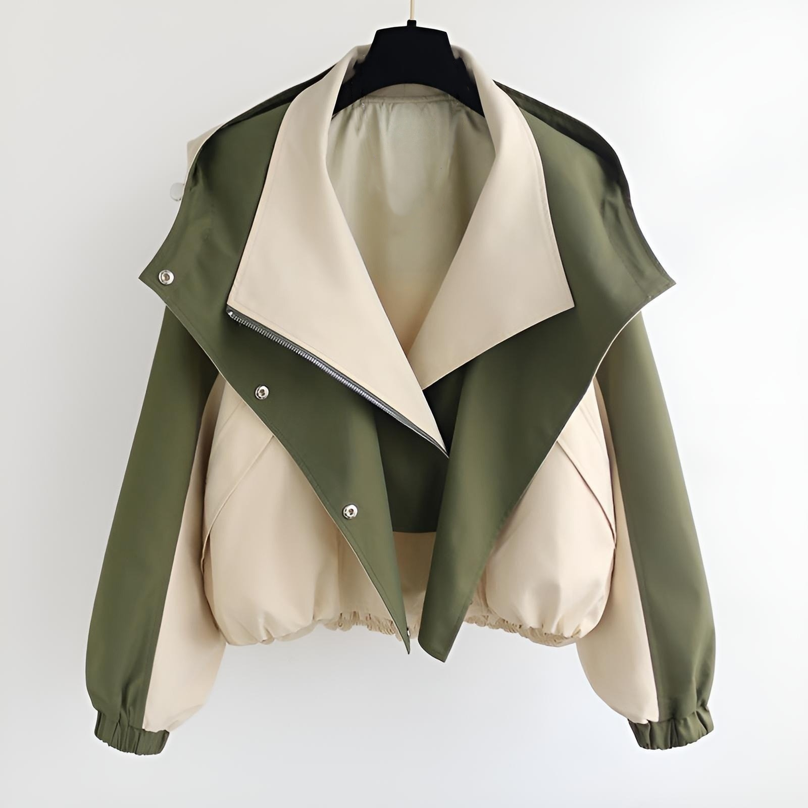 Dam Dike-Kappa Retro Stil Bomullsnylonblandning 6