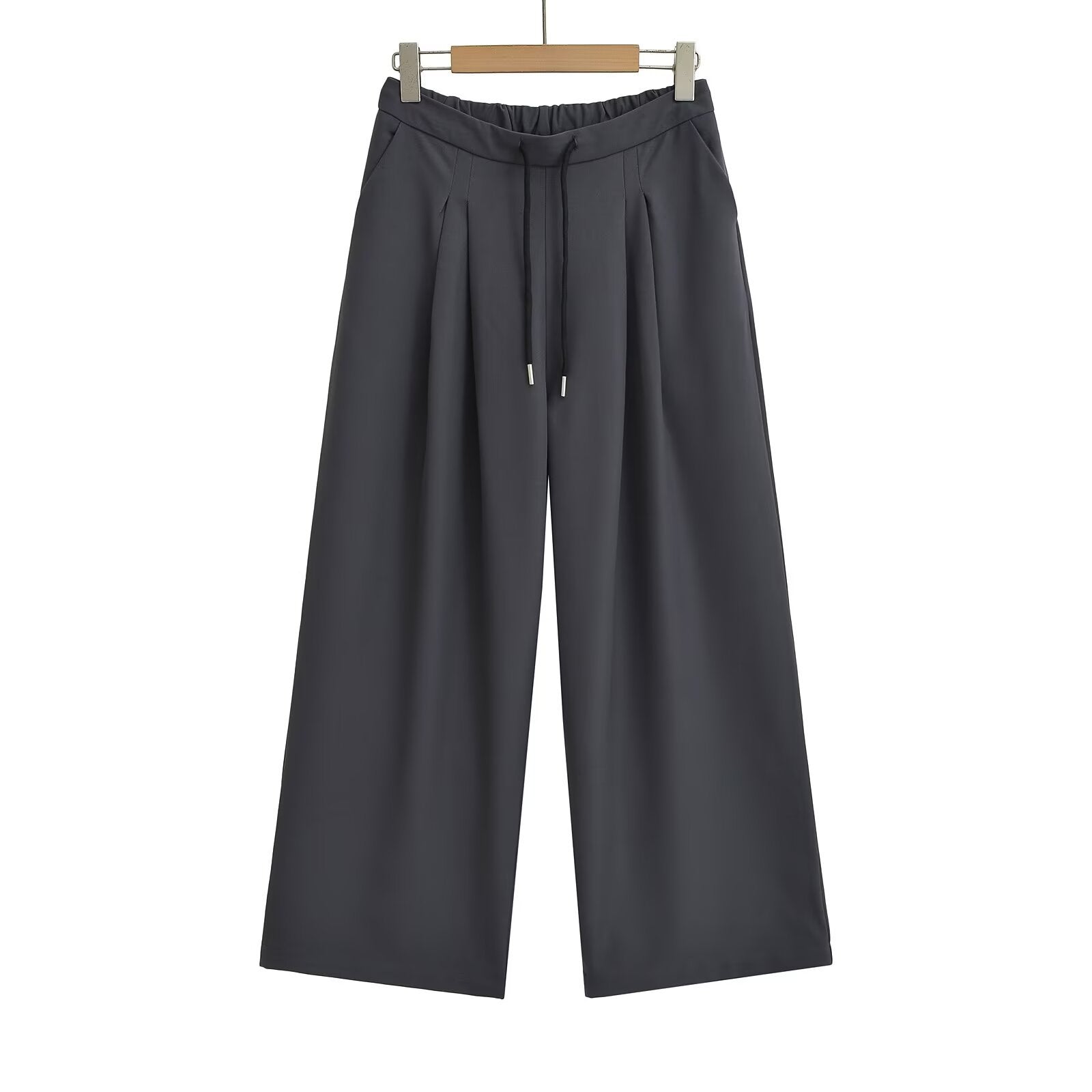 Variant image for Kvinnors Bredbyxor Hög Midja Andningsbart Tyg Elegant Design-2