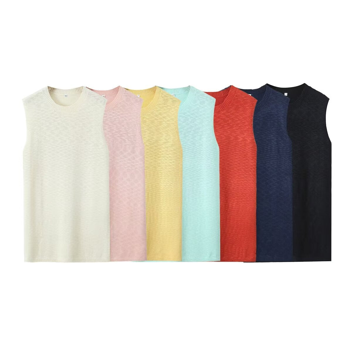 Herr Shorts Set Ärmlös Rundhals 100% Bomull-3