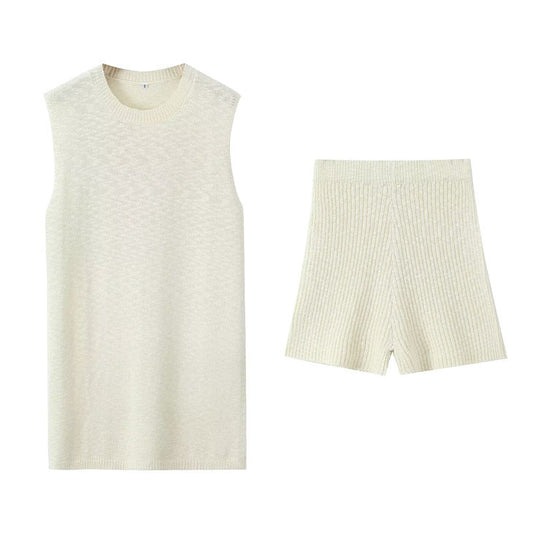 Herr Shorts Set Ärmlös Rundhals 100% Bomull-1