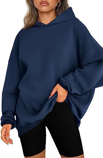 Överdimensionerad Fleecejacka Dam med Huva i Mjuk Polyester – Trendig Patchworkdesign och Långärmad Komfort 2