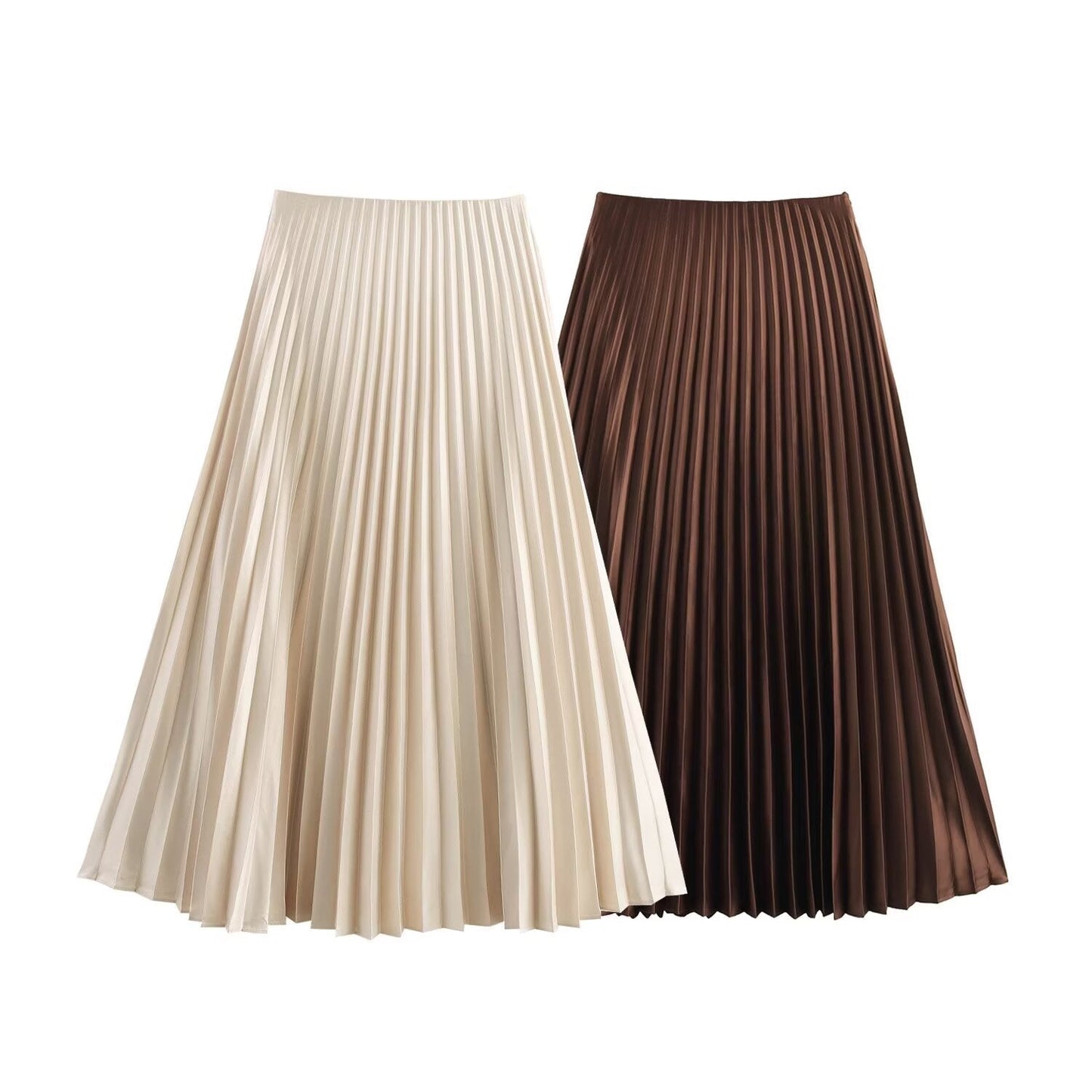 Kvinnors Vikskjol Färgblockering Polyester Elastan-2