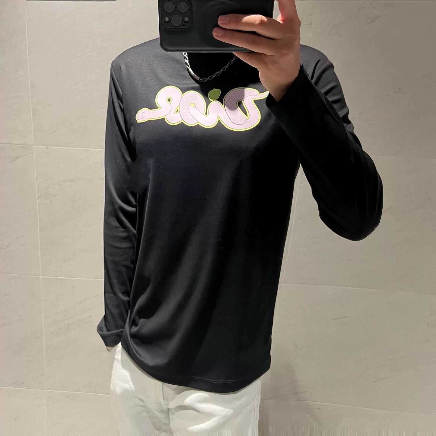 Herr T-shirt Långärmad Rund Halsringning Kvalitets Bomull-2