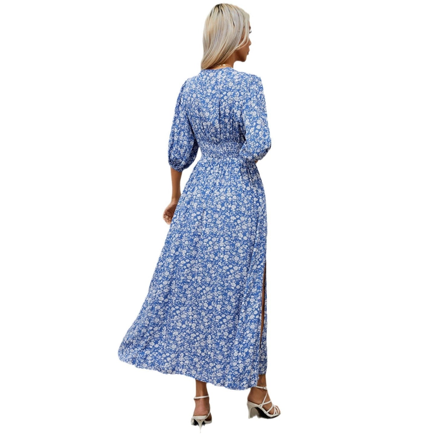Kjol Dam Lång A-Line Bohemisk Polyester med Tryckt Mönster-6