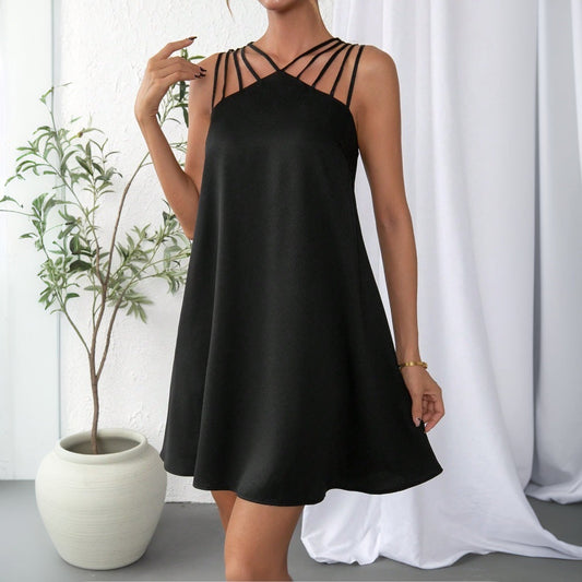 Dam A-Line Kjol Monokrom Polyester-1