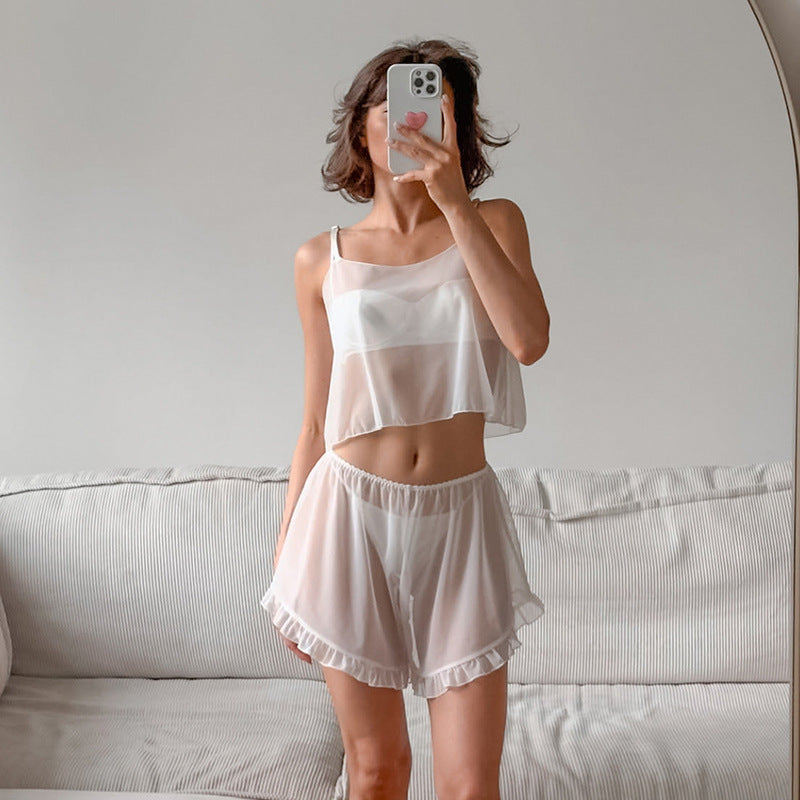 Variant image for Dam Loungewear Set Ärmlös Bekväm Polyester Shorts-1