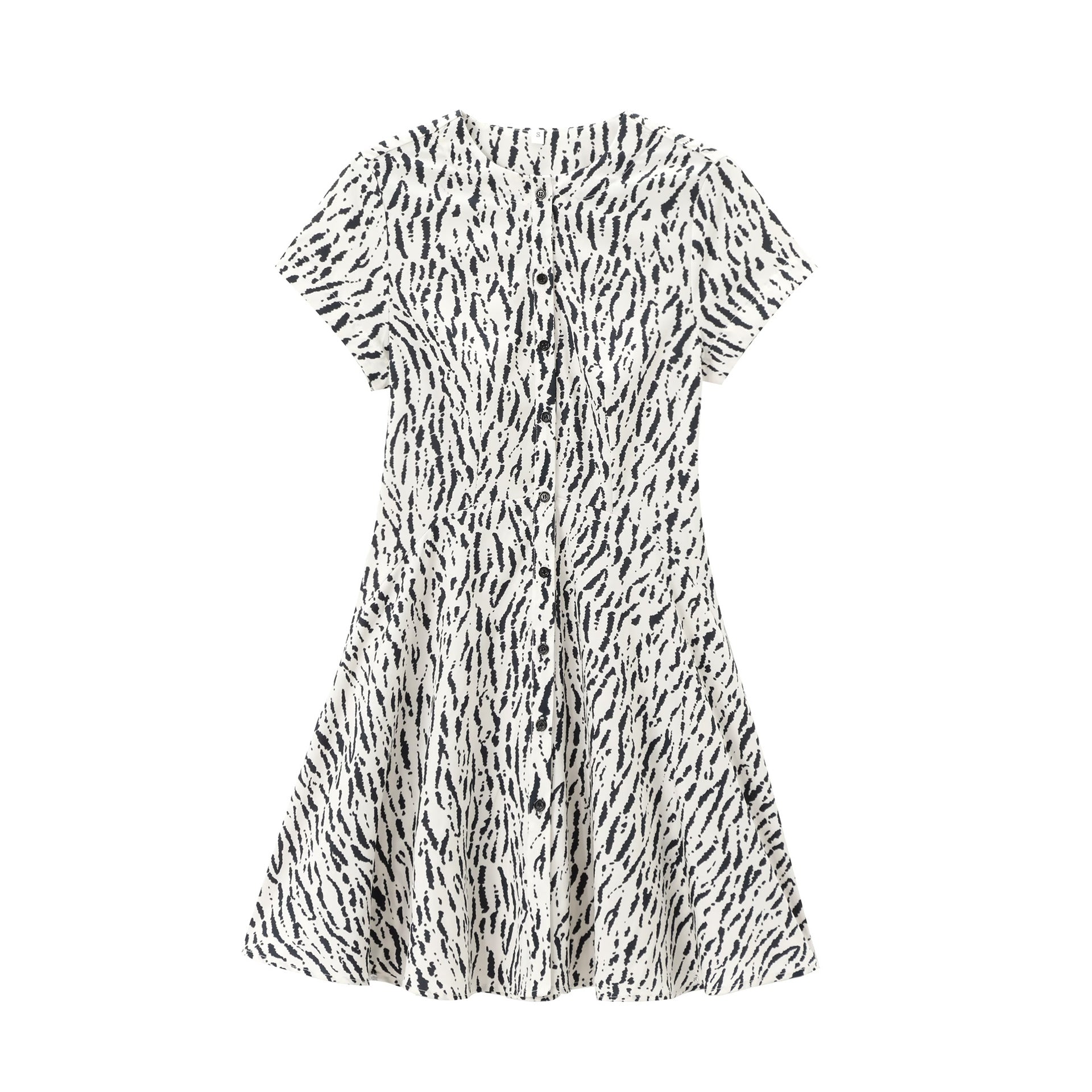 Variant image for Fina Dam Klänningar A-linjeformad Kortärmad Blommönster Polyester-1