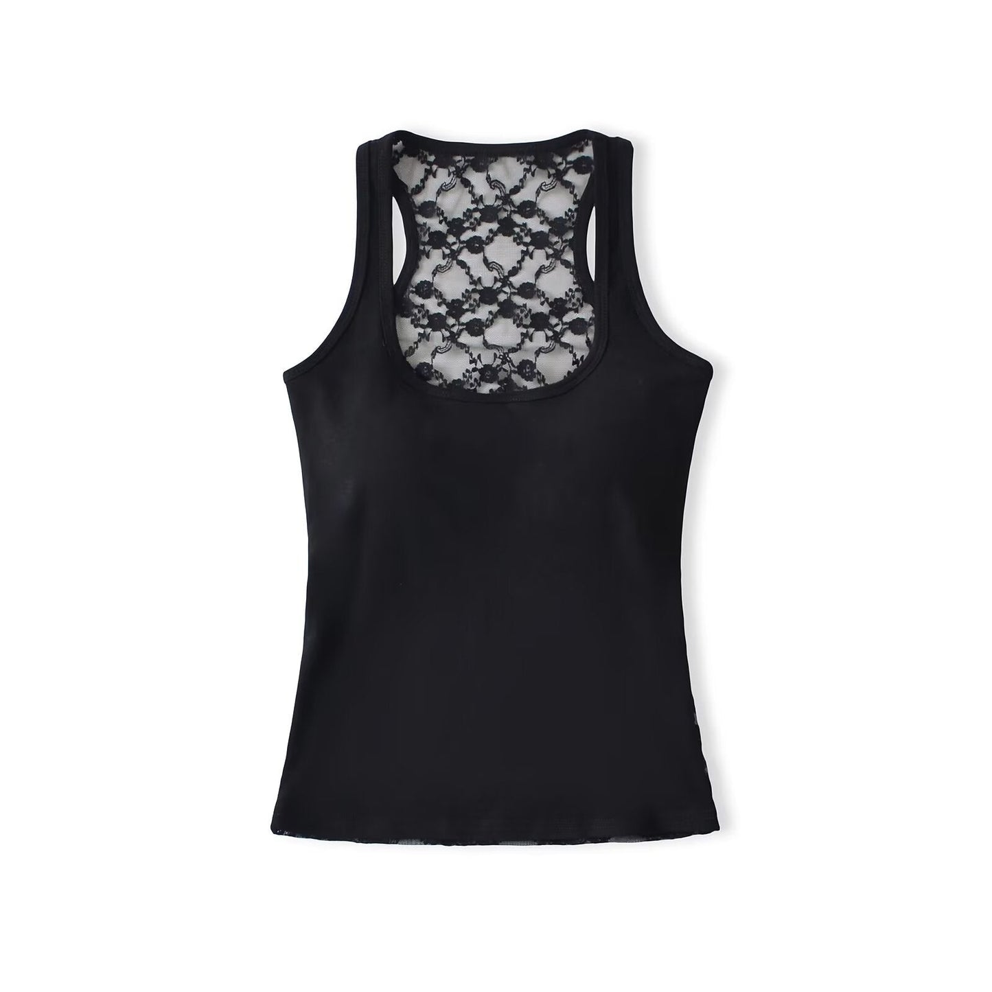 Kvinnors Funktionell Topp Spets Detaljer Fuktavvisande Material-3