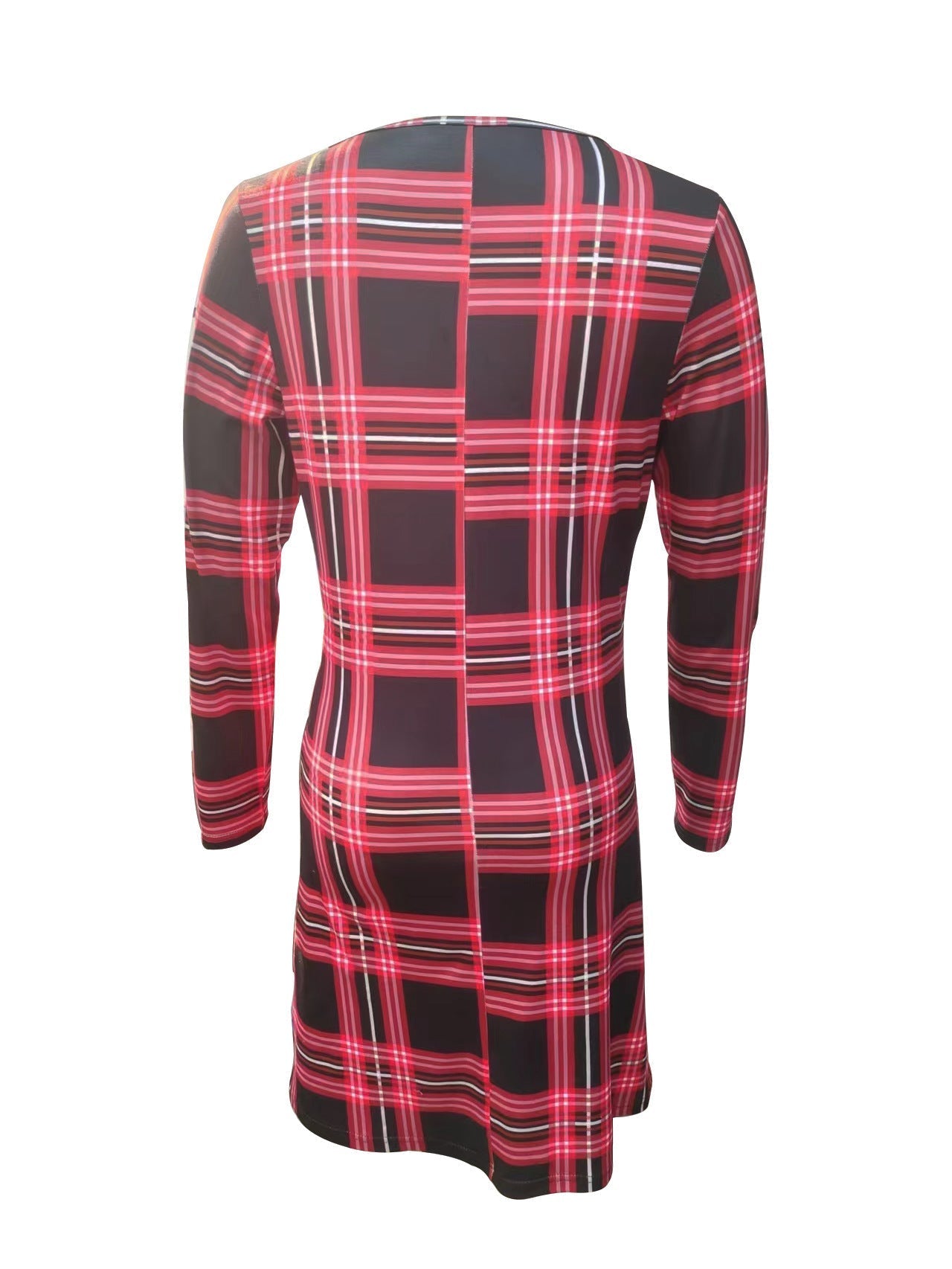 Kvinnors Bodycon Klänning Cirkulär Halsringning Silke Mini-5