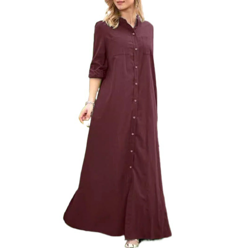 Fina Dam Klänningar A-Line Långärmad Polyester-6