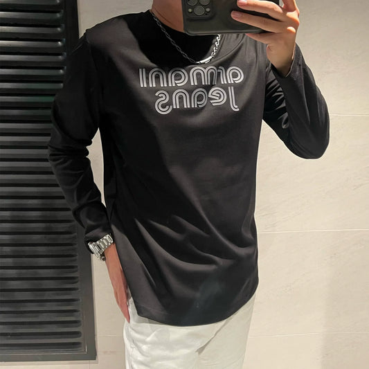 Dam T-Shirt i 100% Bomull med Rundad Hals och Normal Passform – Svart och Vit, Storlek L och XL 1