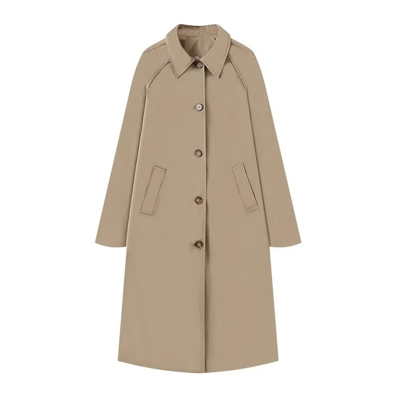 Dam Trench Coat Modern Design Hållbar Väv med Fickor 1