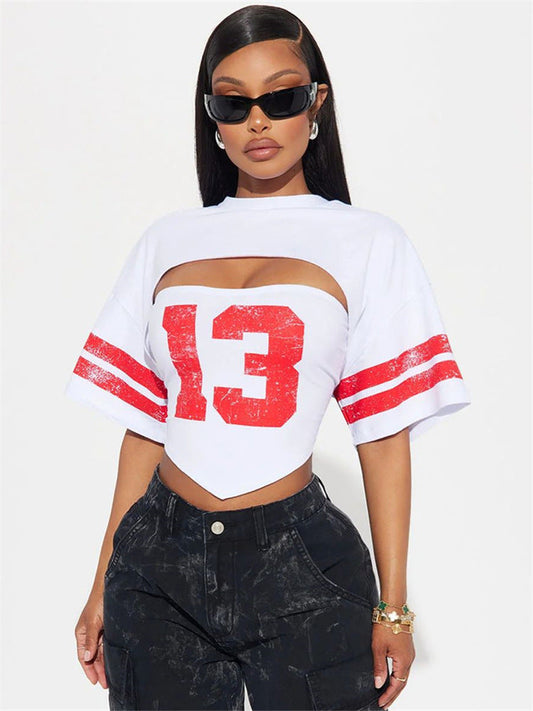 Tjej T-shirt Kortärmad Streetwear Polyester Spandex-1