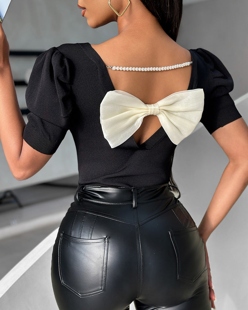 Damblus Halvlånga Ärmar Polyester Rak Passform-4