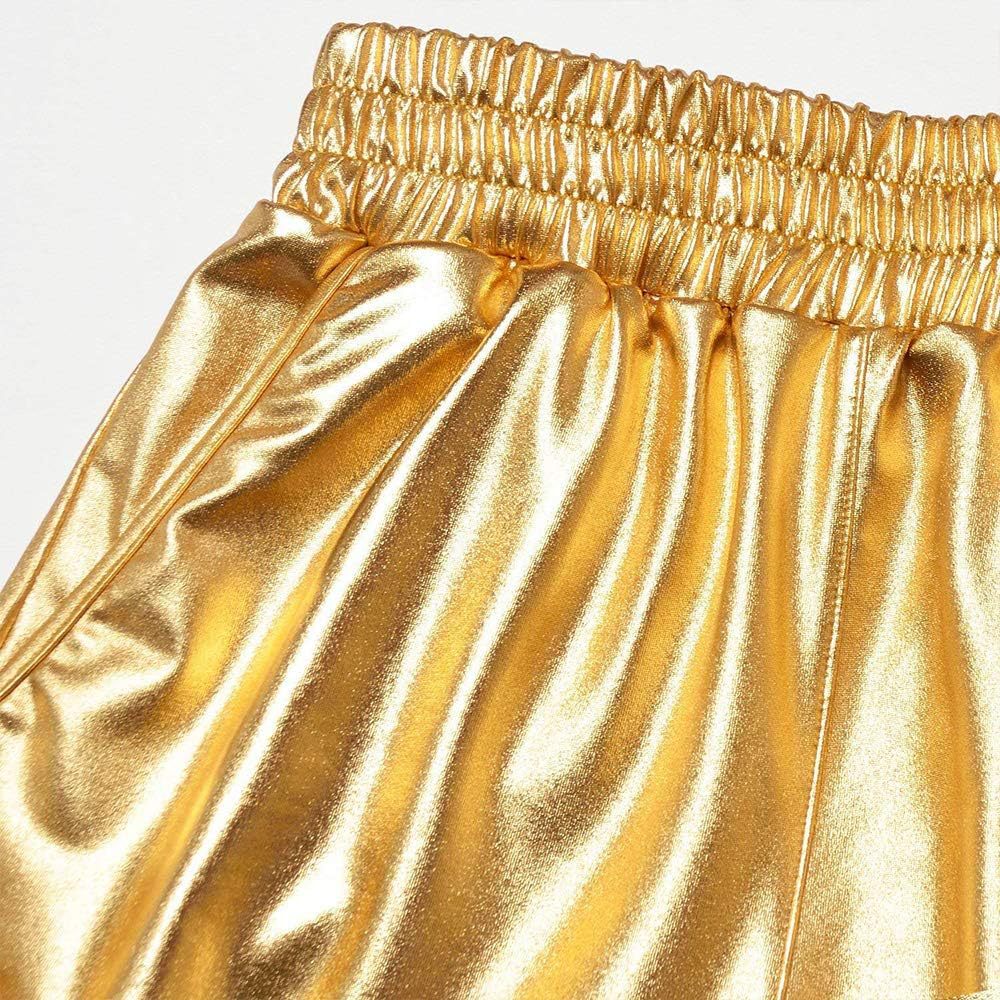 Damer Sportshorts Glänsande Polyester med Fickor 5