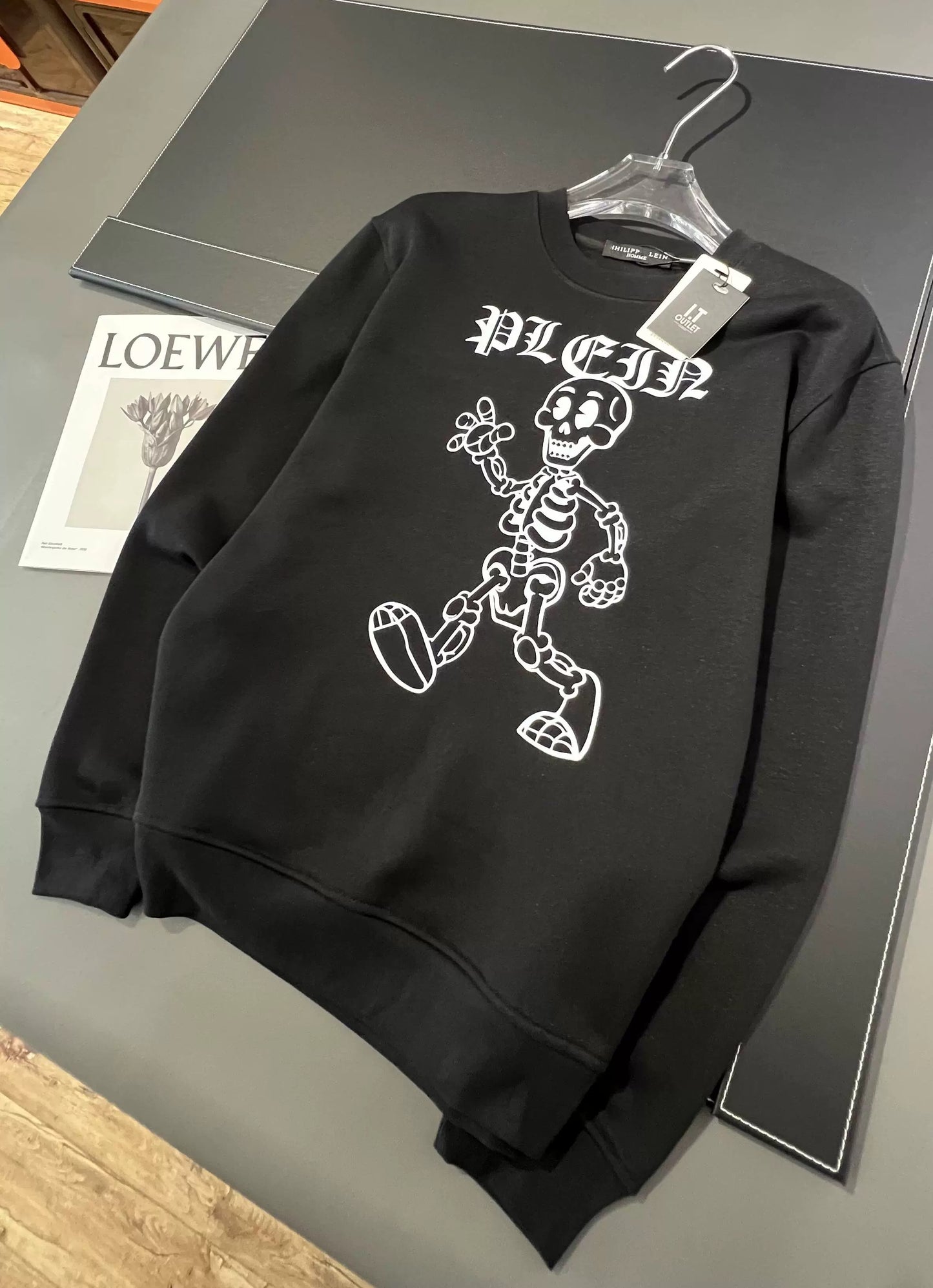 Herr Sweatshirt Rundhalsad Fleece 100% Bomull Ultra Varm-1