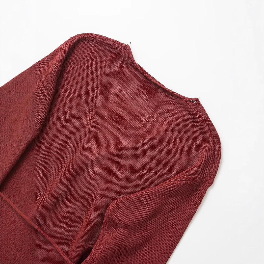 Kvinnors V-Neck Cardigan i Andningsbar Bomullsblandning med Knappar – Elegant och Bekväm Passform, Finns i Flera Färger 3
