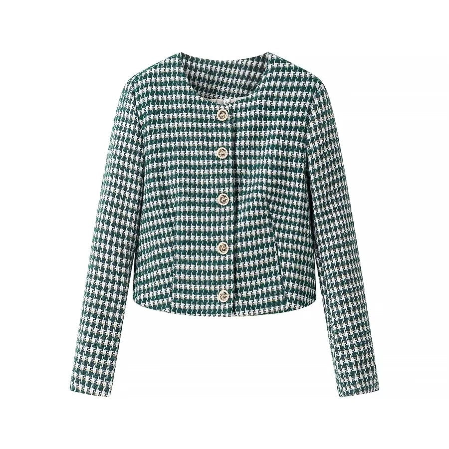 Variant image for Kvinnors Blazer Klassisk Bomull med Knappdetaljer-3