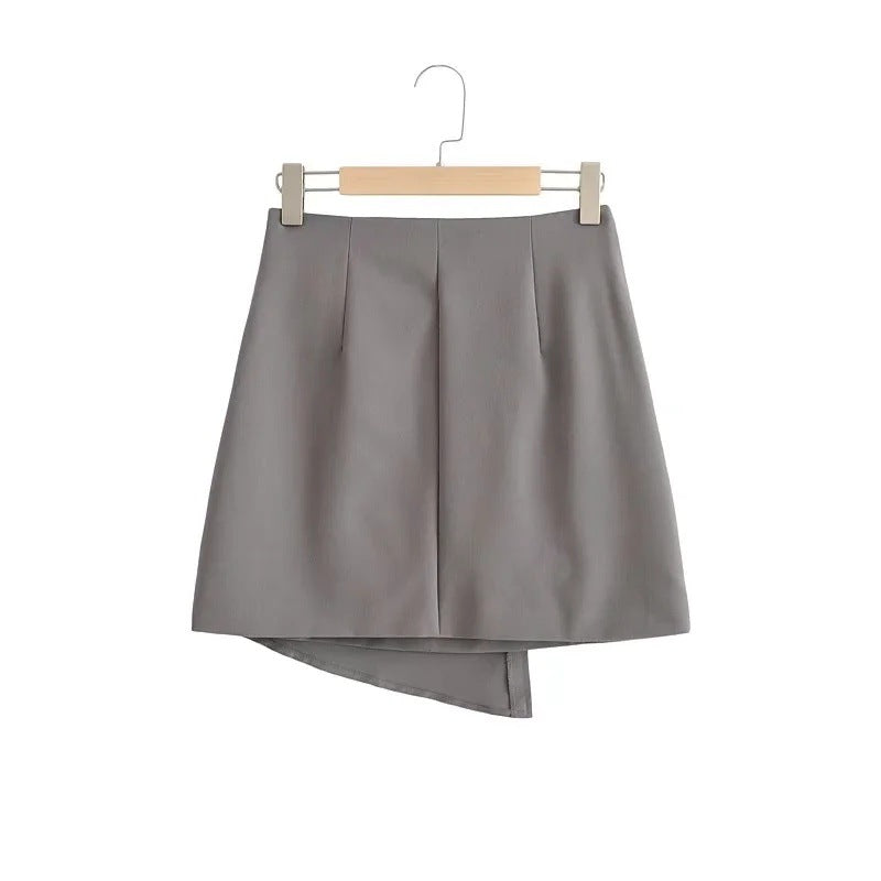 Dam Wrap Kjol Elegant Knutdesign Andningsbart Material-2