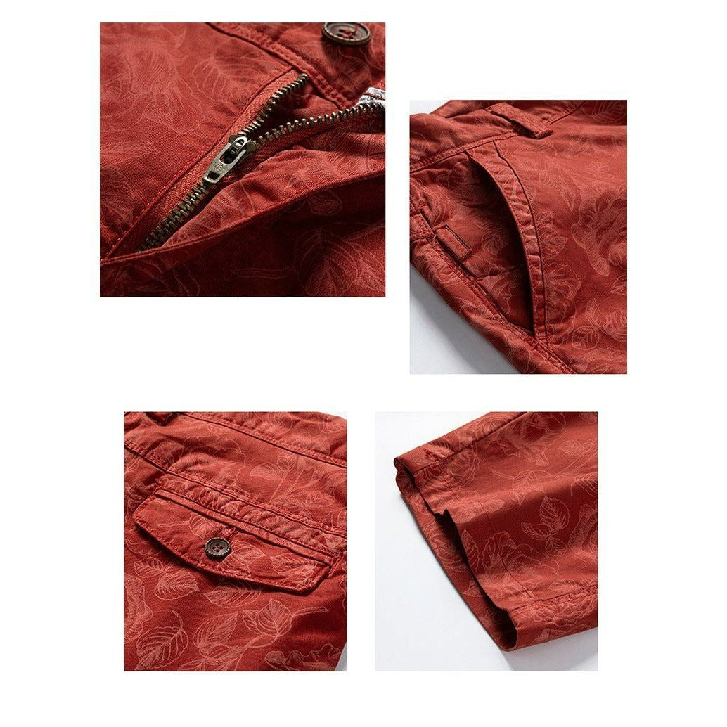Herr Shorts Blommönster Andningsbart Material-5