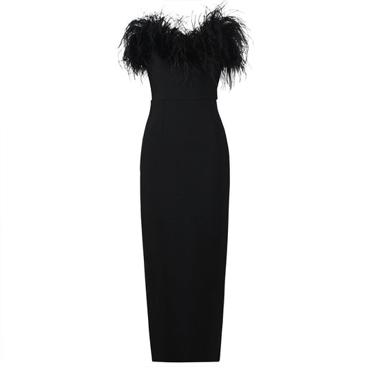 Damklänning Bodycon med Penna Kjol Polyester Elastan-1