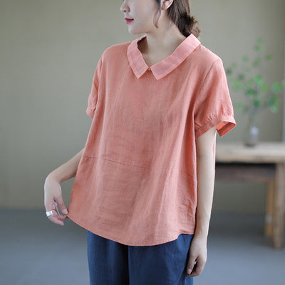 Variant image for Dam Blus Vintage Linne Elegant Design-4