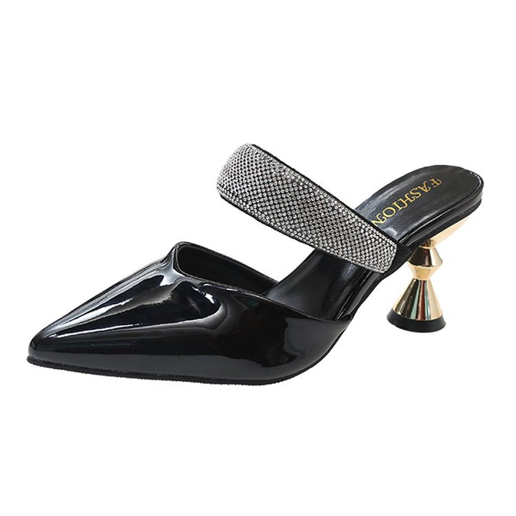 Variant image for Kvinnor Slingback Pumps Elegant Kristallrem Blockklack-6