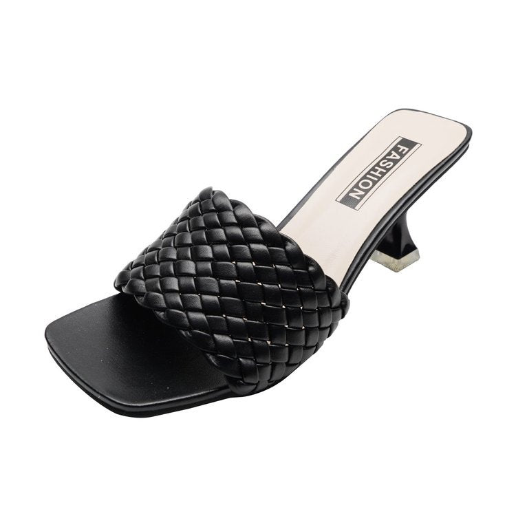 Flätade Mula med Blockklack för Dam – Bekväm Fotrem och Trendig Design, Flera Färger och Storlekar 36-41 9