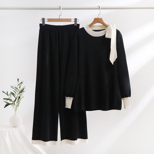 Kvinnors Två-Dels Set Slim-Fit Hög Midja Viskosfiber-1