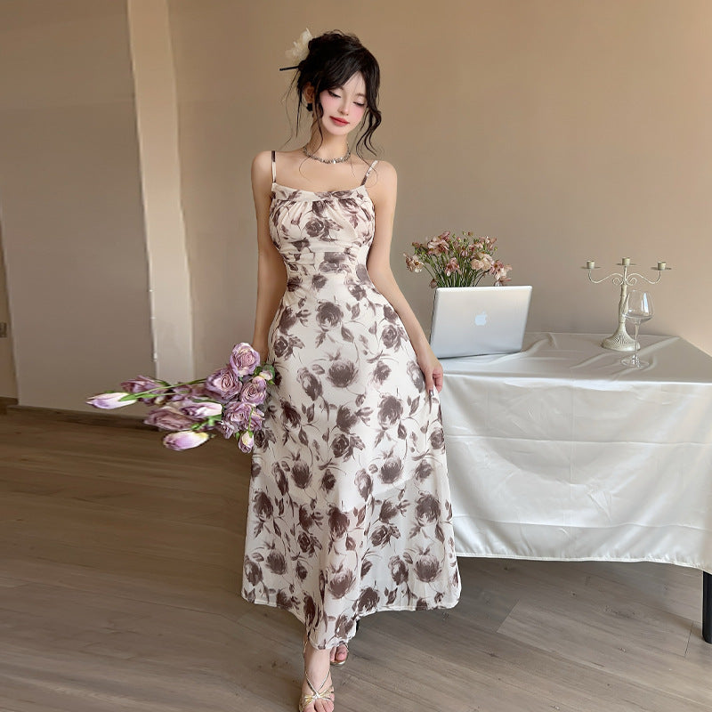 Variant image for Dam Klänning A-linje Blommig Off-the-Shoulder Polyester Spandex-7