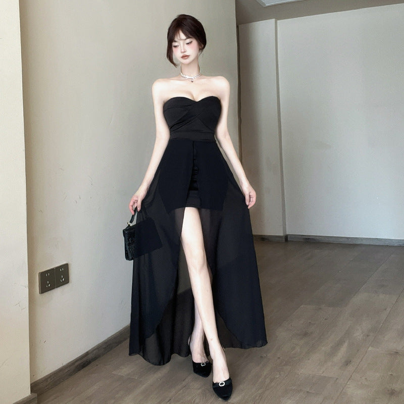 Variant image for Dam Axellös Klänning Lång Polyester Med Frontslits-4