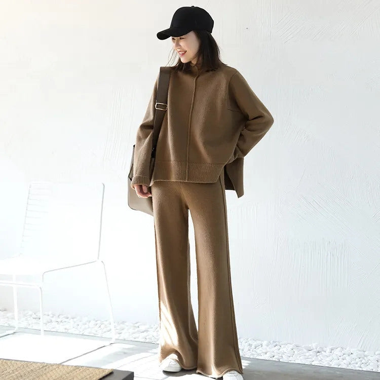 Dam Tvådelad Uppsättning Långa Ärmar Polyester och Bomull-3