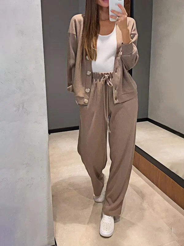 Variant image for Mjukis Set Herr Avslappnad Cardigan och Sweatpants i Organisk Bomull-9