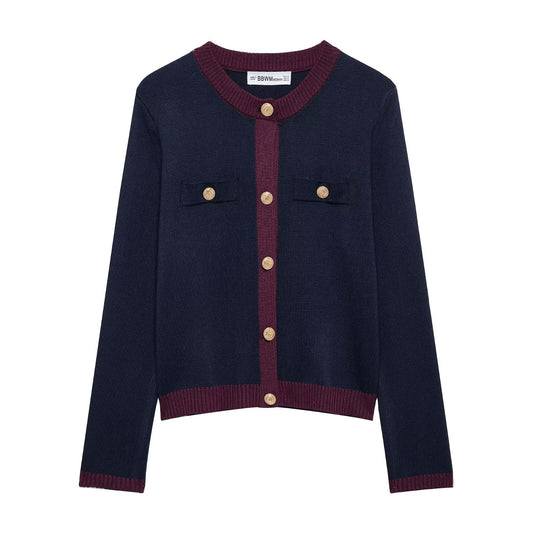 Dam Långärmad Set Färgblock Polyester-1