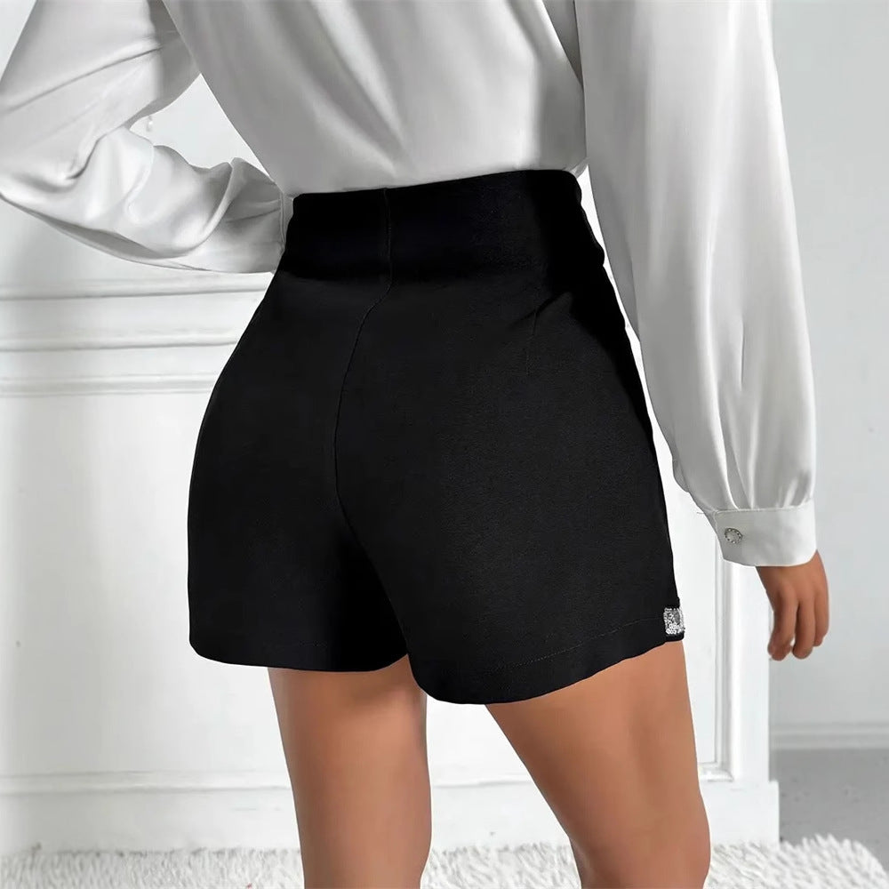 Kvinnor Korta Shorts Glamour Paljettdekoration Hållbart Tyg-3