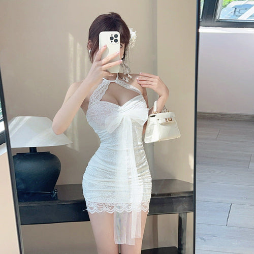 Kvinnors Bodycon Klänning Rygglös Mini Mjuk Elastisk Blandning-1