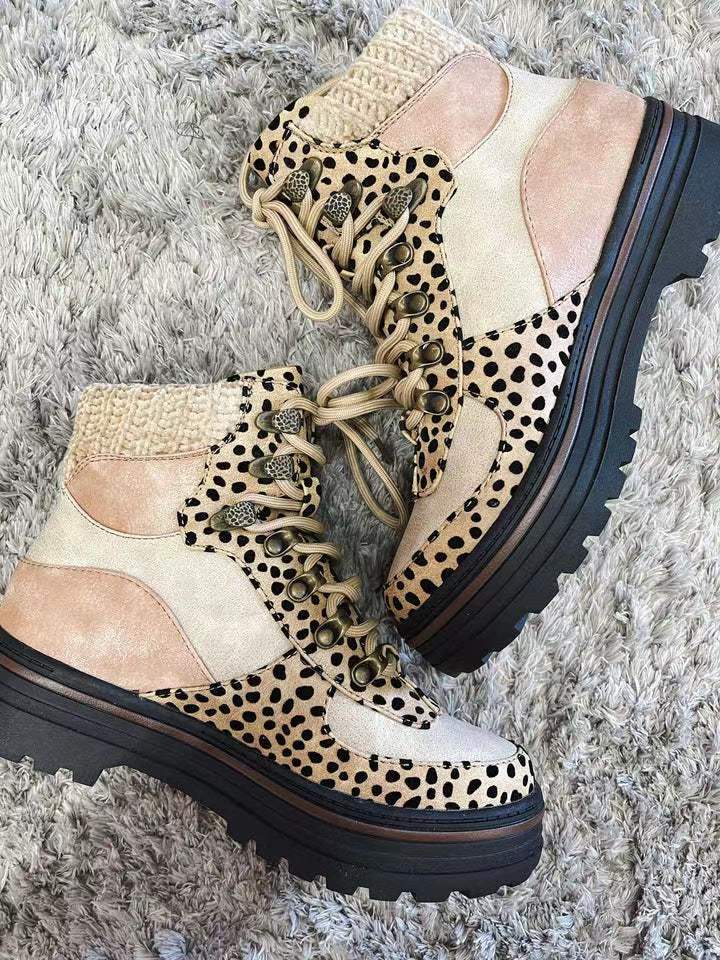 Dam Gummistövlar Leoparddesign Robust Gummi Komfort-4