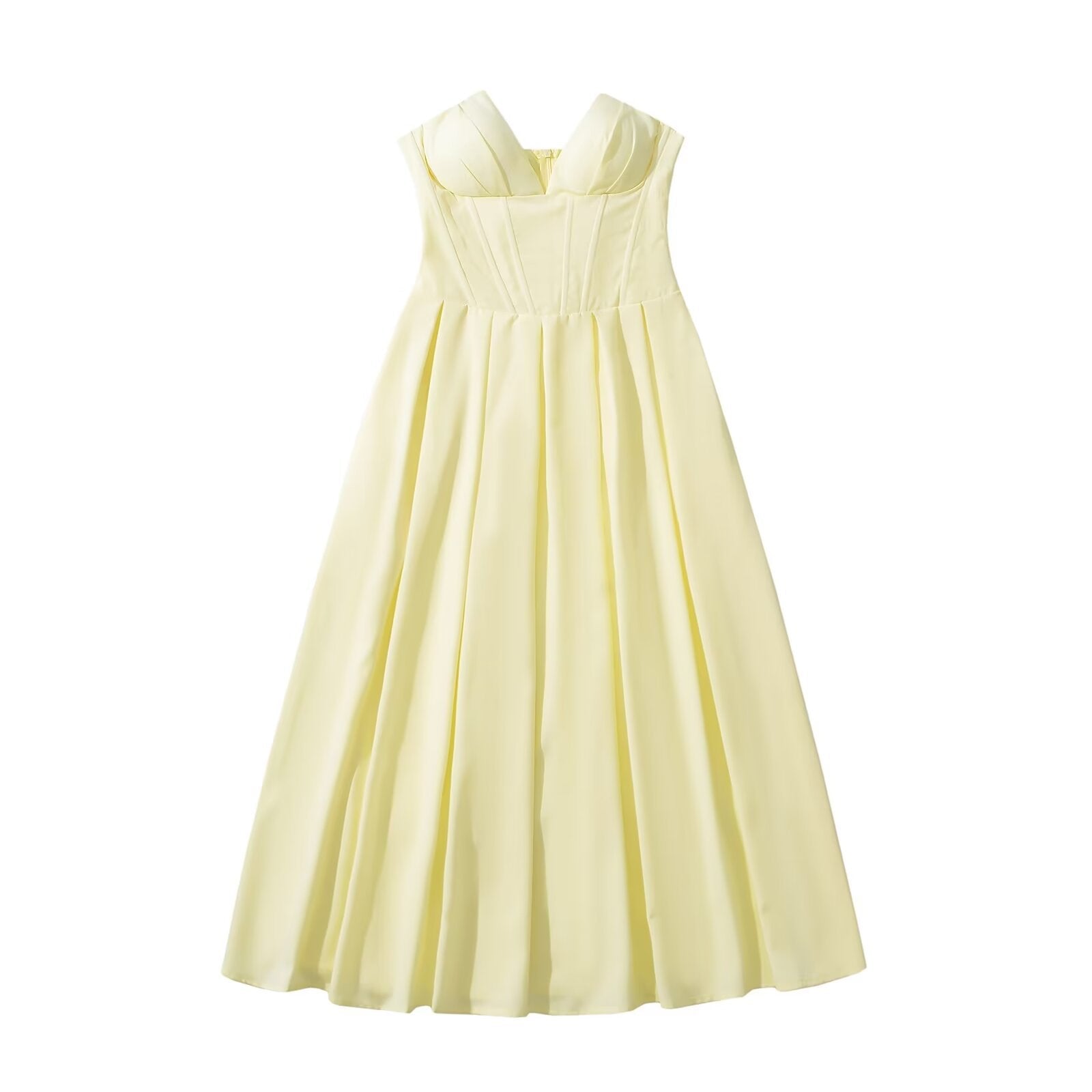 Variant image for Kvinna A-Line Klänning Midi Polyester Axelfri-1