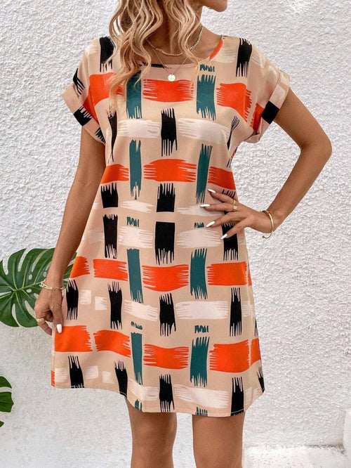 Kvinnors Klänning Kort Urban Batwing Ärmar Polyester 1