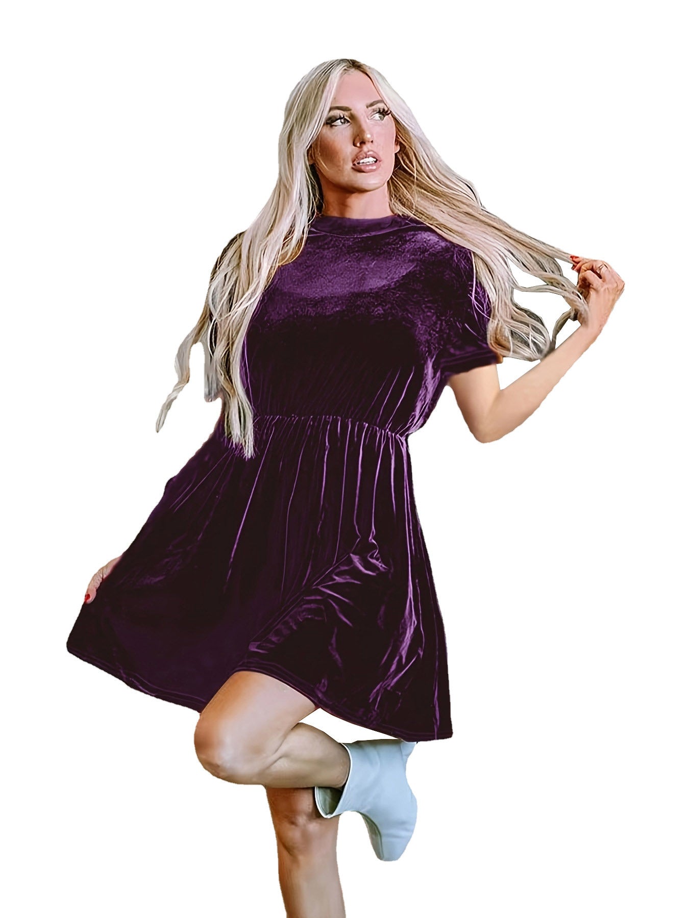 Variant image for Dam A-Linjeformad Midi Kjol Polyester Casual Stil-19