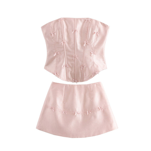 Dam Mini Kjol Set Nisch Design Polyester-1