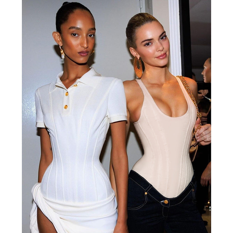 Dam Bodysuit Figur-huggande med Smala Remmar Mjuk Elastisk Blandning 3