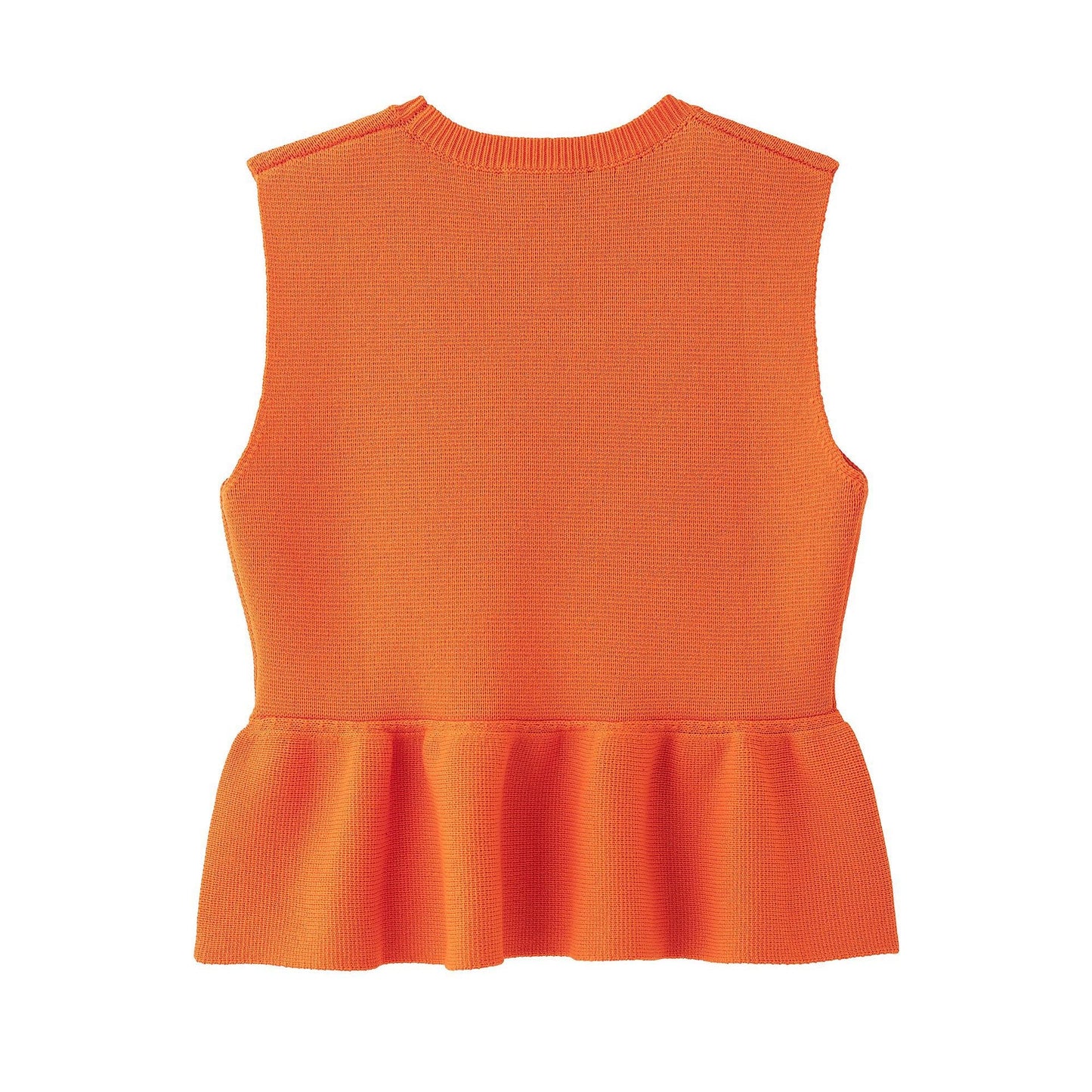 Ärmloser Damen Festtop aus Strukturmaterial mit Ruffle-Hem – Bequem und Vielseitig für Verschiedene Anlässe 2